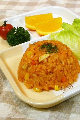 フライパン de 簡単チキンライス