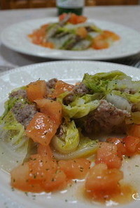 白菜と豚挽肉のミルフィーユ