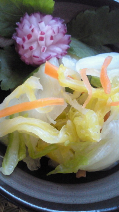 ６０秒で簡単白菜の漬物(^皿^)の写真