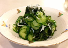 ☆きゅうり・わかめ・しらすの酢の物☆