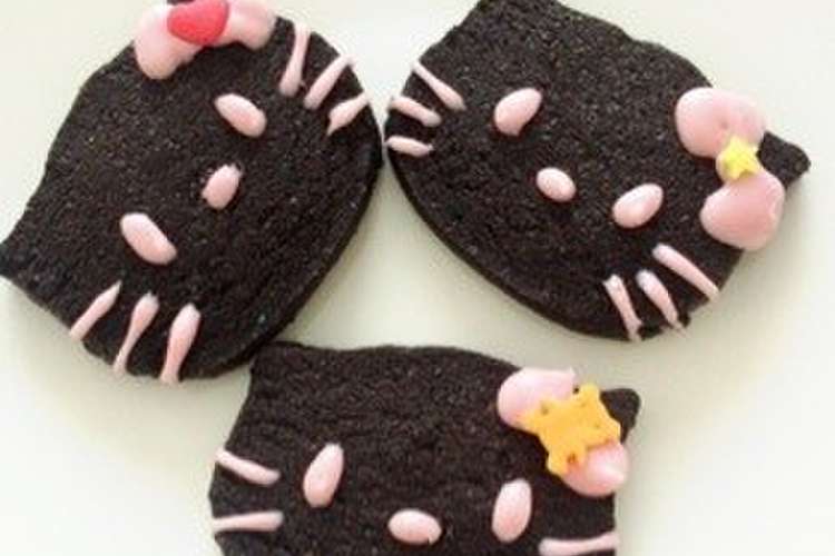 プレゼント友チョコかわいいキティクッキー レシピ 作り方 By プクル クックパッド