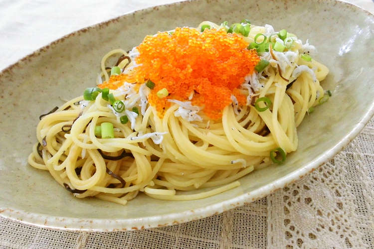 塩昆布 とびっこ しらすの極旨和風パスタ レシピ 作り方 By Mimosa クックパッド 簡単おいしいみんなのレシピが362万品