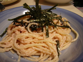 明太子クリームパスタ