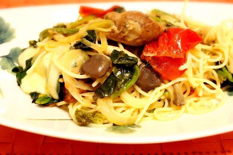 簡単 お肌つるつる缶詰牡蠣と野菜のパスタ レシピ 作り方 By Eico クックパッド