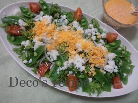 春野菜のミモザサラダ~人参ドレッシング~