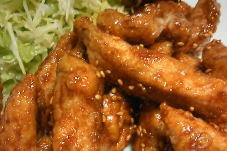 鶏むね肉のからあげ 甘辛手羽唐風 レシピ 作り方 By Yumi クックパッド 簡単おいしいみんなのレシピが360万品