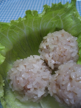 肉団子のもち米蒸し