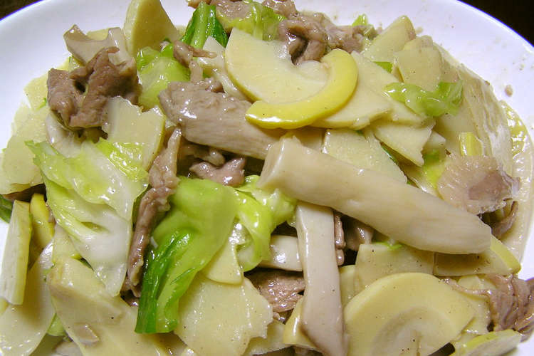 筍と豚肉と春キャベツの炒め物 レシピ 作り方 By Tobimama クックパッド