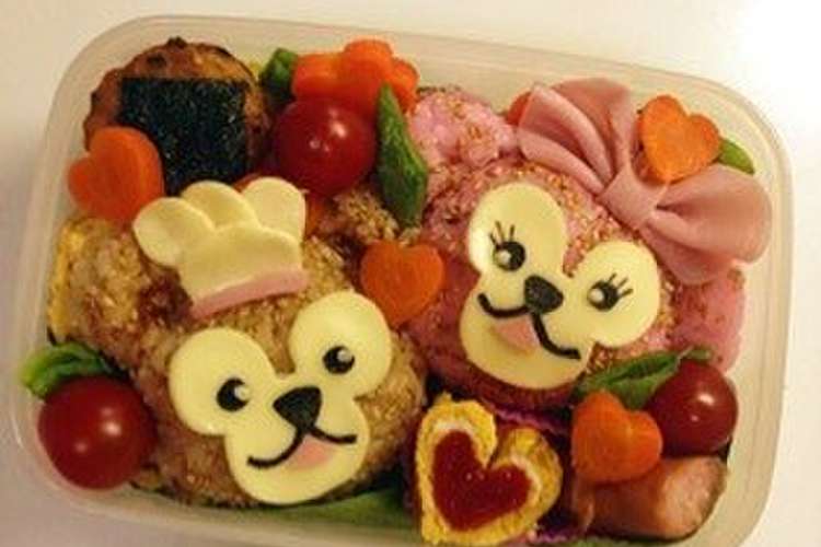 ダッフィーとシェリーメイのラブラブ弁当 レシピ 作り方 By キャラ弁大学生 クックパッド 簡単おいしいみんなのレシピが354万品
