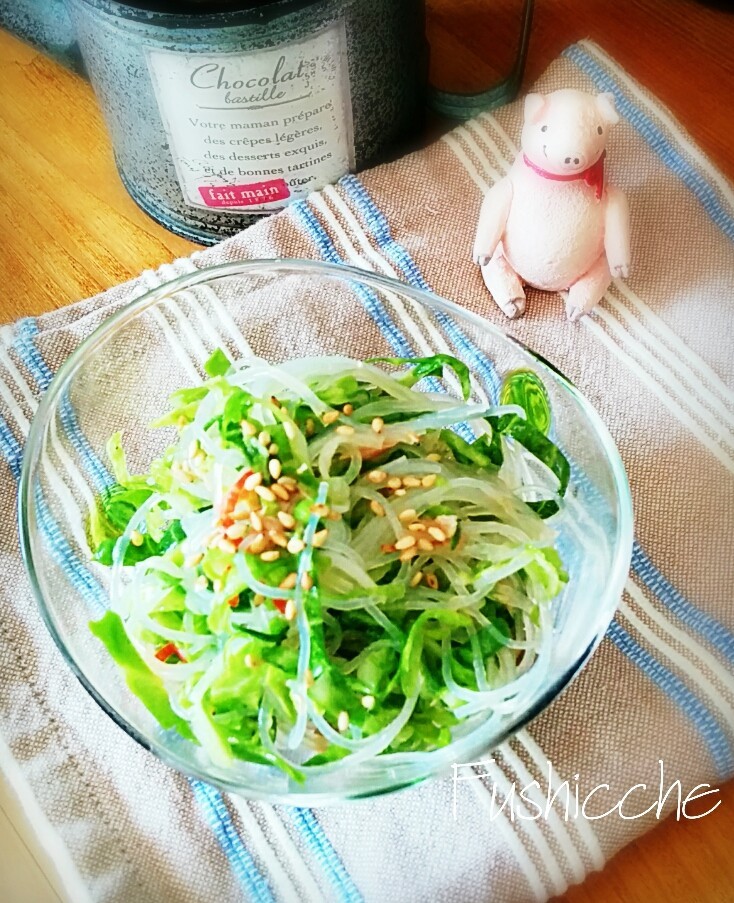 健康美人☆春雨とキャベツの中華風サラダの画像