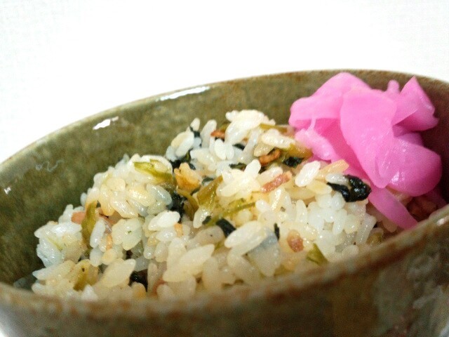 小松菜とベーコンの混ぜご飯の画像