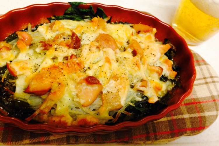 おつまみに 鶏ポテほうれん草のチーズ焼 レシピ 作り方 By のんき吞気 クックパッド 簡単おいしいみんなのレシピが377万品