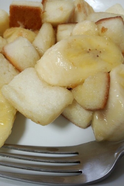 簡単バナナでフライパントーストの写真