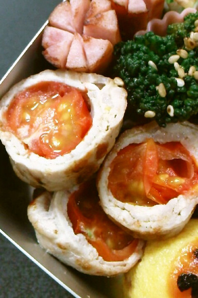 お弁当に☆ミニトマトの豚肉巻きの写真