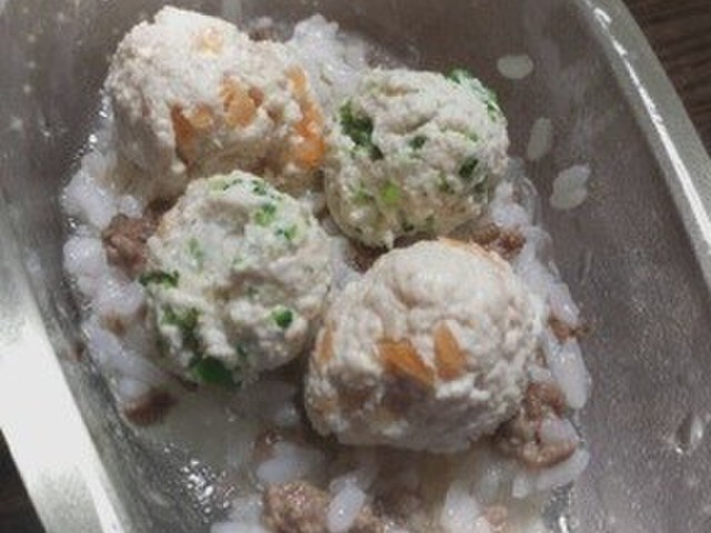 犬用 鶏の2色団子おじや レシピ 作り方 By Silade0122 クックパッド 簡単おいしいみんなのレシピが350万品