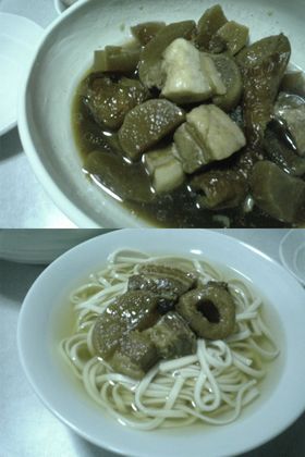 沖縄風角煮うどん