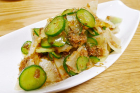 給食で大人気☆キュウリと大根のひたひた