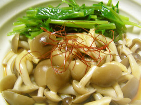 本しめじの茹で醤油漬け