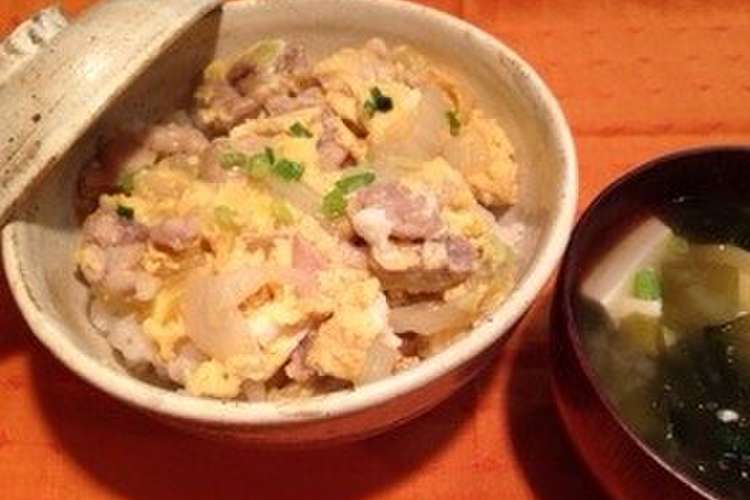 ランチ お夜食に 白菜入り簡単親子丼 レシピ 作り方 By ねえさん食堂 クックパッド