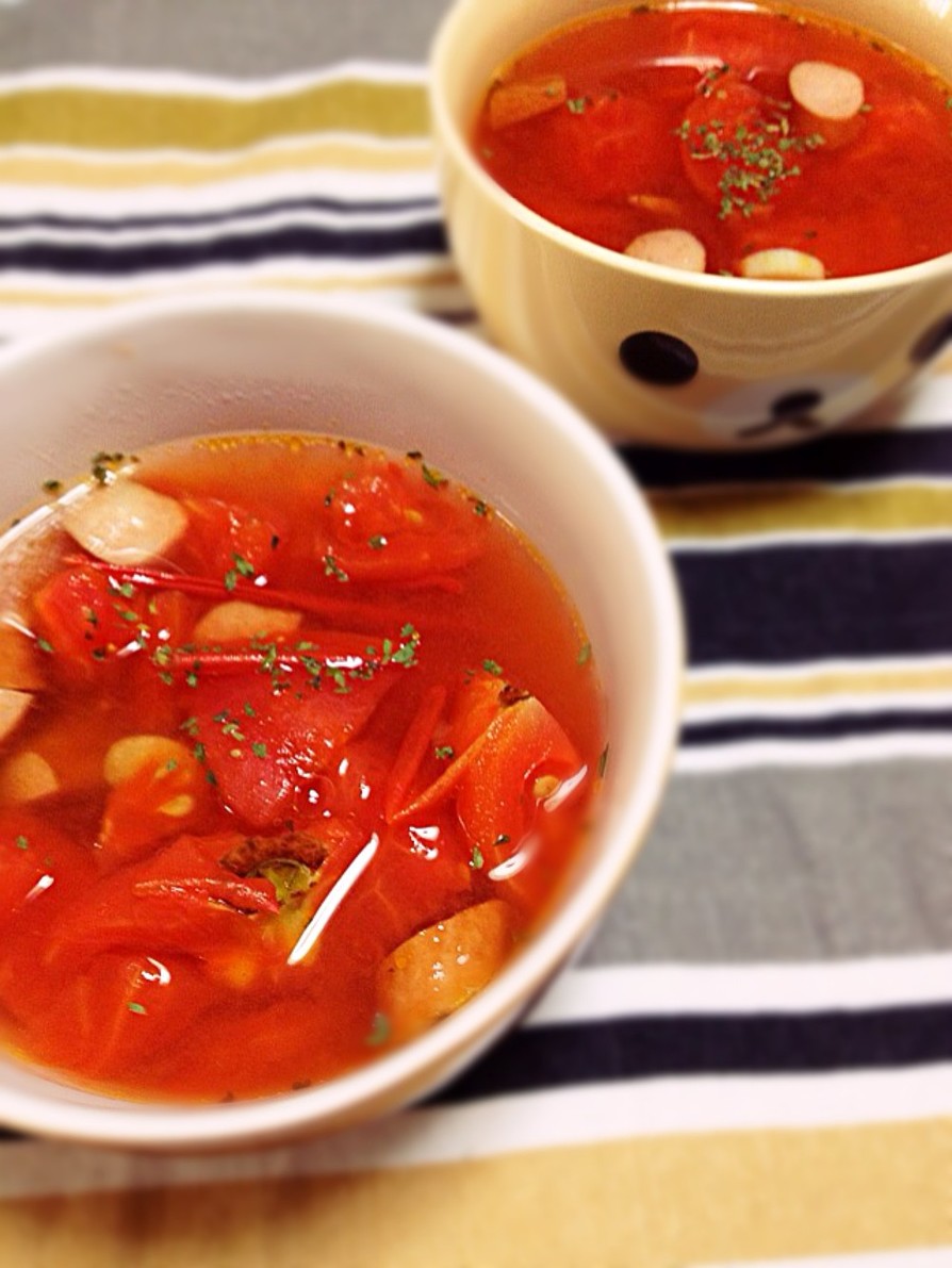 即席トマトスープの画像