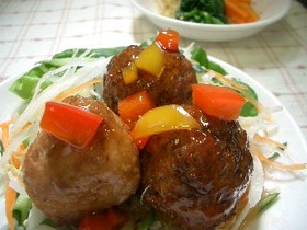 肉団子の甘酢あんかけ