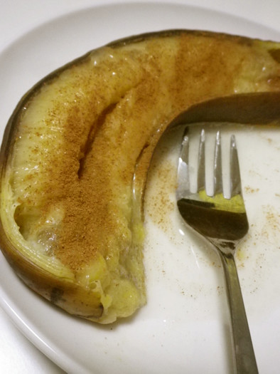 私の簡単おやつ♪焼きバナナの写真