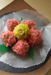 お花のもち米肉団子