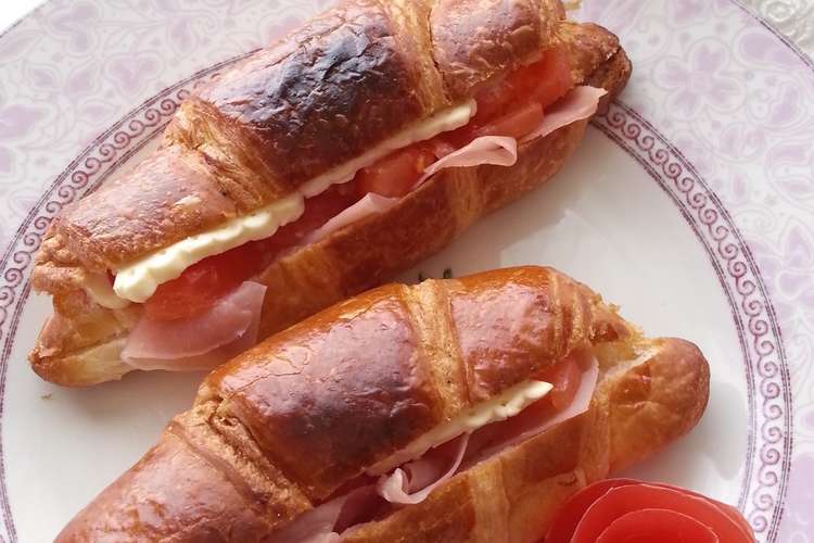 簡単 お洒落なかふぇ風クロワッサンサンド レシピ 作り方 By Sweetかふぇ クックパッド 簡単おいしいみんなのレシピが352万品