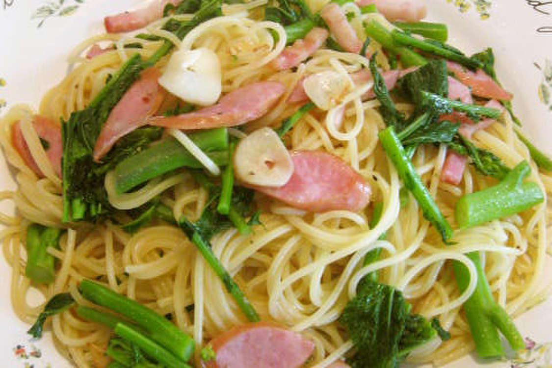 からし菜 菜の花のペペロンチーノ レシピ 作り方 By ちょこ 0214 クックパッド 簡単おいしいみんなのレシピが378万品