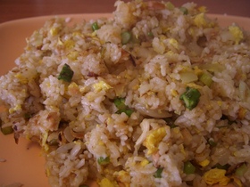 アスパラとツナのチャーハン