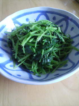 柚子胡椒で三つ葉のおひたし