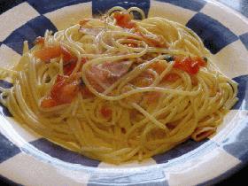 生トマトのスパゲティーの画像