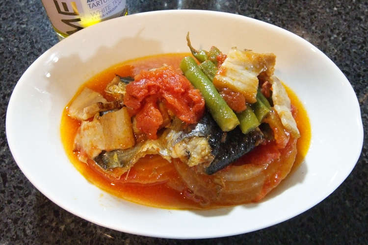 サンマの干物でイタリアン トマト煮込み レシピ 作り方 By コモンタイム クックパッド 簡単おいしいみんなのレシピが352万品
