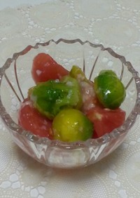 芽キャベツとトマトの塩麹サラダ