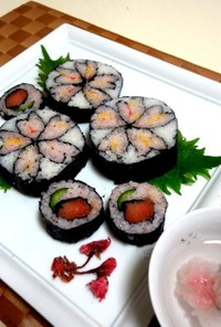 飾り巻き寿司❀桜茶deサクラサク❀