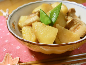 ☆豚バラ角煮と新じゃがの煮物♡圧力鍋で☆