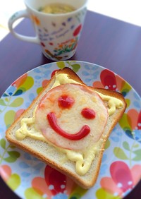 簡単朝ごはん☆ハムチーズトースト
