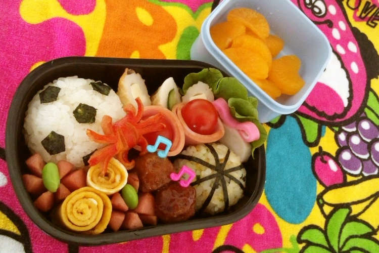 簡単 サッカーボール キャラ弁 レシピ 作り方 By なぢゅままん クックパッド