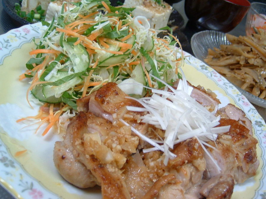 レモン風味☆　鶏モモ肉のネギ塩焼の画像