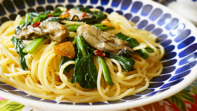 牡蠣のオイル漬けとほうれん草のパスタ レシピ 作り方 By ゆうゆう0221 クックパッド