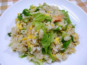 ★簡単!*カニと玉子とレタスの炒飯*♪