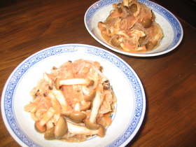 しらたきときのこの明太子あえ
