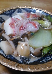 豆腐ときのこと青梗菜の中華旨煮