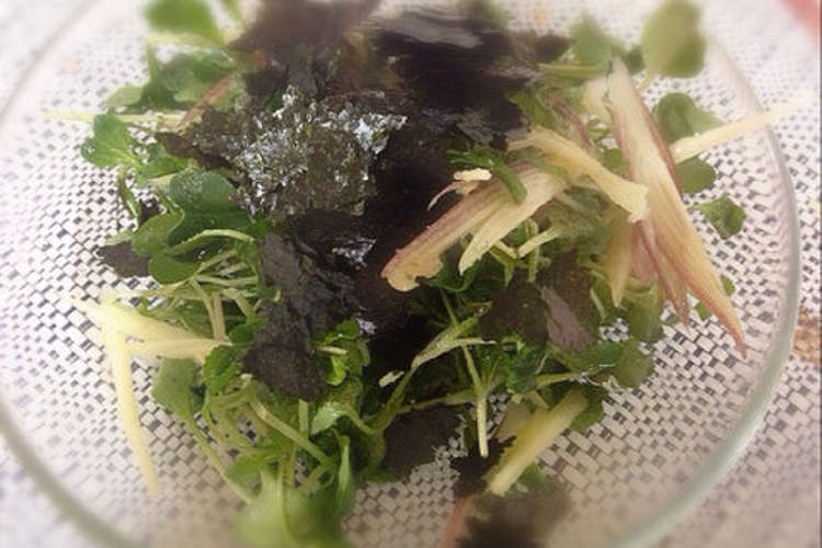 つまみ菜とみょうがのサラダ レシピ 作り方 By Buppu111 クックパッド