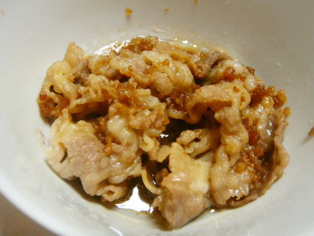 レンジで簡単チン、牛バラ肉醤油麹の画像