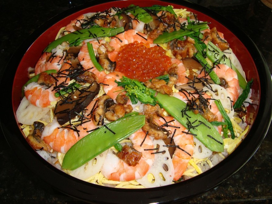 豪華チラシ寿司の画像