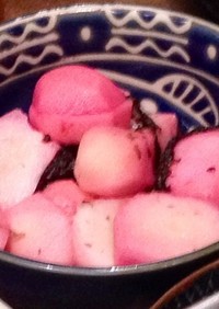 梅酢を使って菊芋の柴漬け