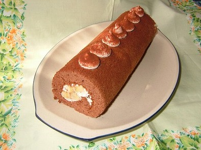 ココアロールケーキの写真