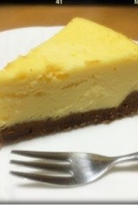 簡単☆ベークドチーズケーキ♡バレンタイン