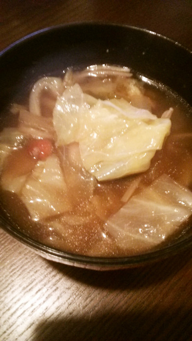 鍋キューブを使ってヘルシーきのこスープ！の写真